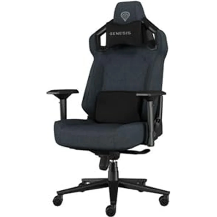 Genesis Nitro 800 Gaming Stuhl, ergonomischer Stoff-Sessel in Schwarz/Grau, bis zu 150 kg belastbar – Bild 2