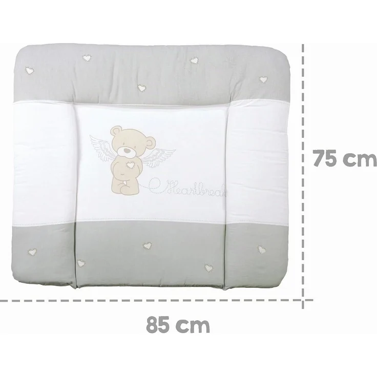 roba Wickelauflage 'Heartbreaker' 85 x 75 cm - PU beschichet & 100% phthalatfrei - Beige / Weiß – Bild 2