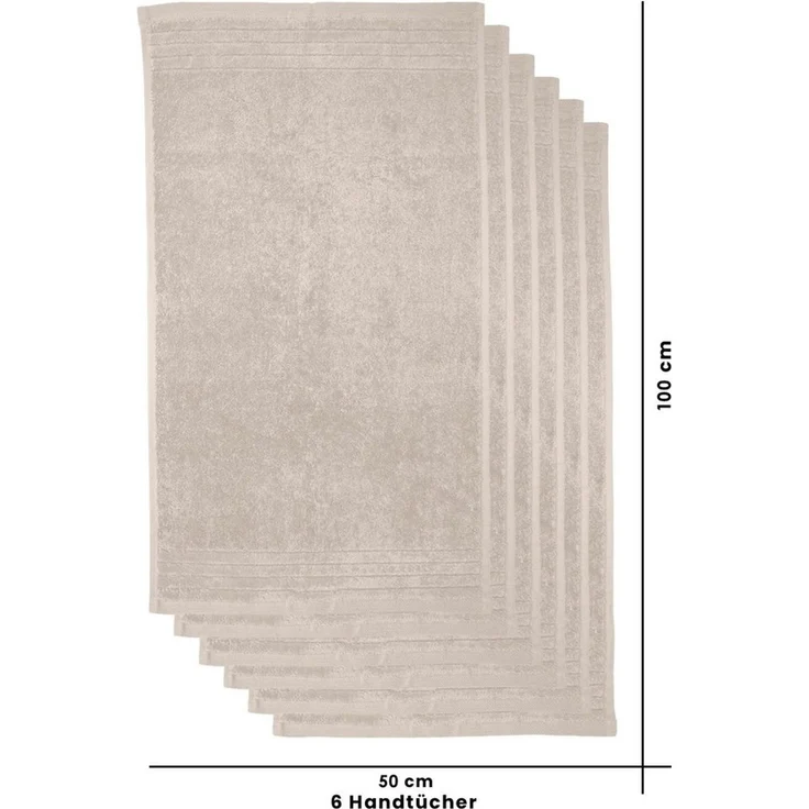 OTTO home Handtücher Sanremo Premium, Premium Handtücher, 600 gr/m², 50x100cm, Frottier (Set, 6-St), mit Bordüre, flauschig & weich, dicke Qualität, 5 Jahre Garantie – Bild 2