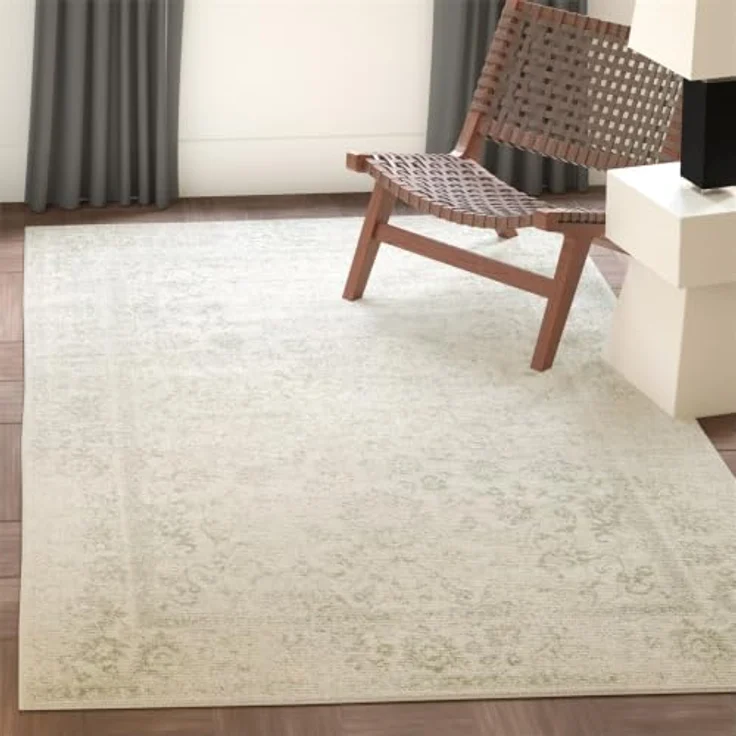 Safavieh Teppich 122x183 cm - Adirondack Collection - Transitional Design, Elfenbein & Salbei, Pflegeleichte Synthetikmischung, Ideal für Wohnzimmer, Schlafzimmer, Büro – Bild 1