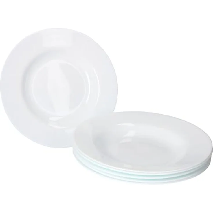 Bormioli Rocco Toledo 6-tlg. Suppenteller Set Ø 24 cm I Weißes Opalglas
