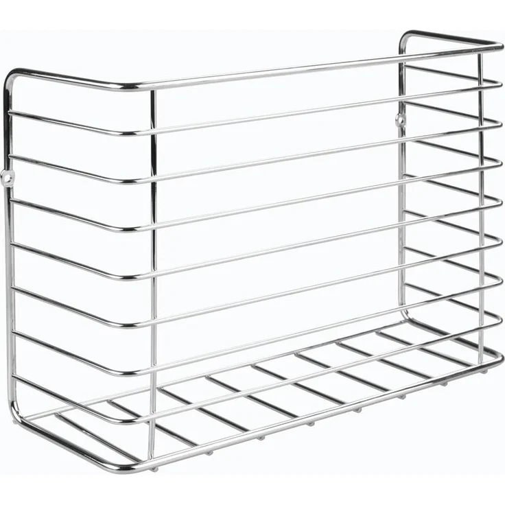 mDesign Hängekorb Gitterbox Schrankkorb Aufbewahrung Organizer Metall Silber – Bild 1