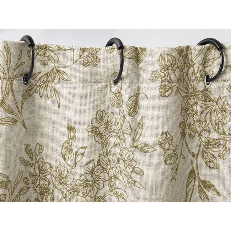 Duschvorhang mit floralem Digitaldruck, wasserabweisend und schimmelhemmend, Beige, 90x180 cm – Bild 3