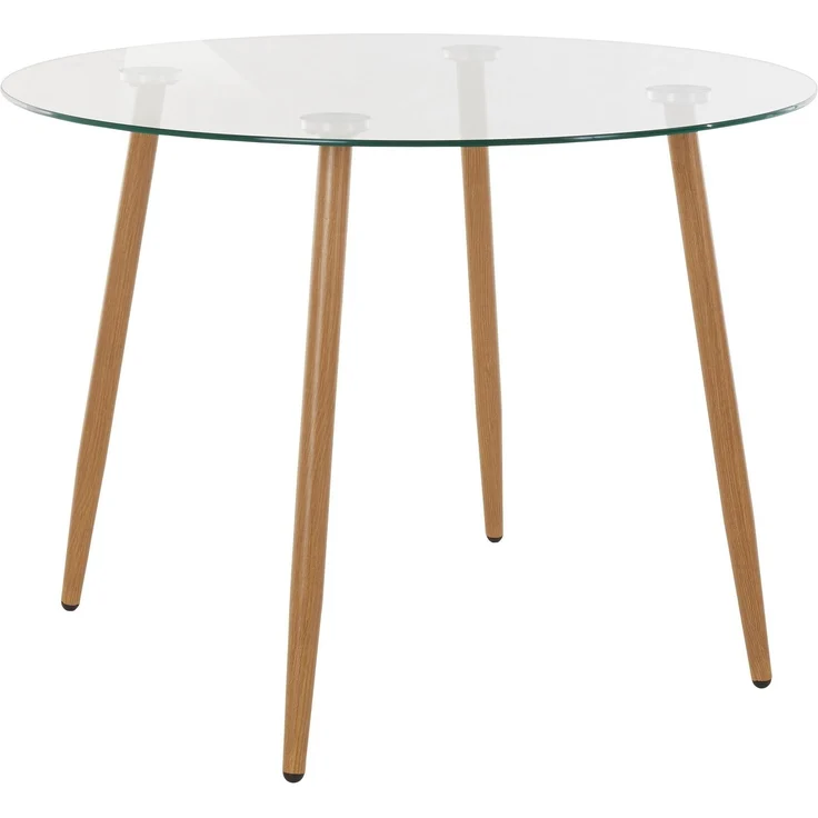 INOSIGN Essgruppe Miller, (Set, 5-tlg), Glastisch mit 4 Stühlen (Kunststoffschale) – Bild 3