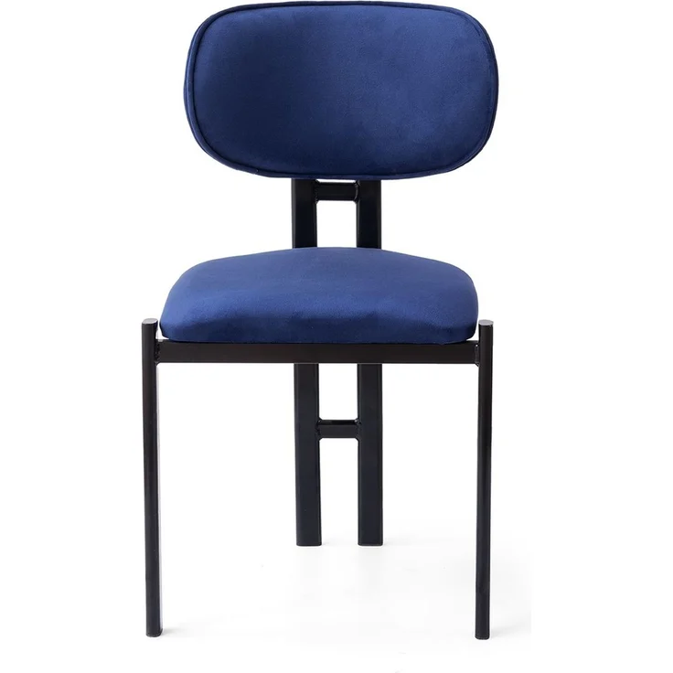 Skye Decor 'Muriz - 4967' Stuhlset (2-teilig), Marineblau / Schwarz, 43 x 83 x 47,5 cm – Bild 2