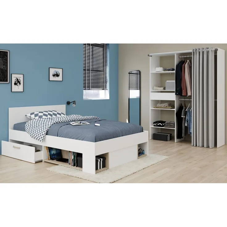 Parisot Kinderzimmer und Jugendzimmer Achille in weiß und Eiche Set 2-tlg.