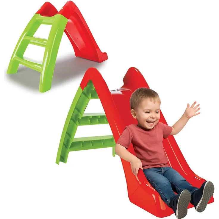 Jamara 460265 'Happy Slide', 123 x 60 x 72 cm (LxBxH), ab 12 Monaten, bis 25 kg belastbar, rot-grün