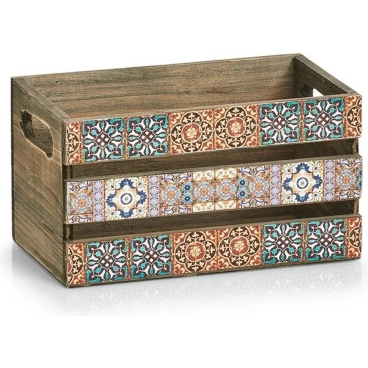 Zeller Deko-Kiste "Mosaik", Holz, 24 x 14 x 13,5 cm – Bild 4