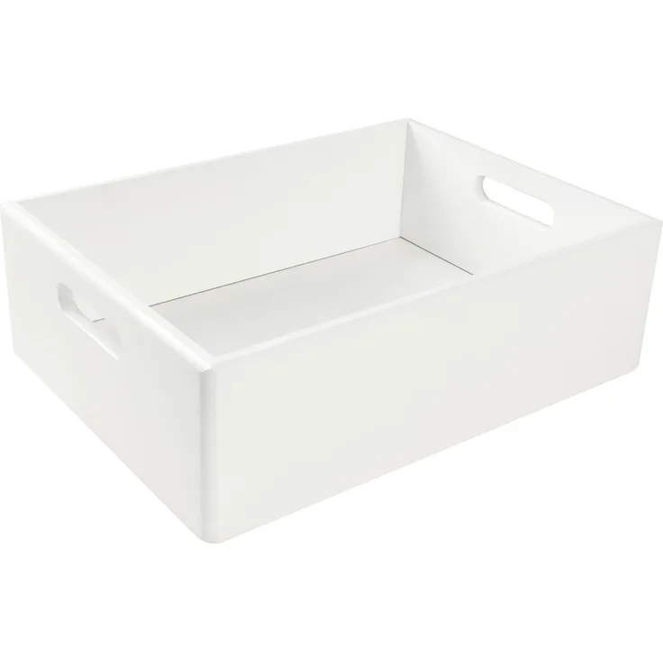 Creative Deco Holzkiste XXL Obstkiste Korb 40x30x13cm (1cm) mit Griffen ohne Deckel, mit Griffen, ohne Deckel
