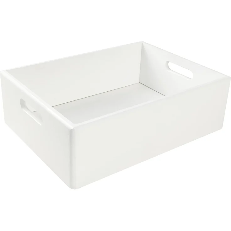 Creative Deco Holzkiste XXL Obstkiste Korb 40x30x13cm (1cm) mit Griffen ohne Deckel, mit Griffen, ohne Deckel