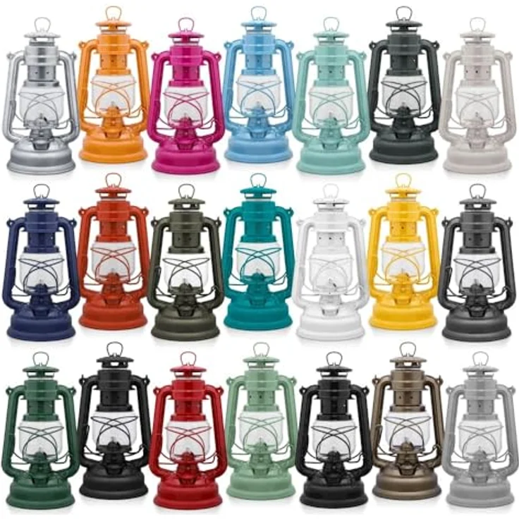 Feuerhand Sturmlaterne Baby Special 276 15 x 26,5 x 13,5 cm teal blue – Bild 7