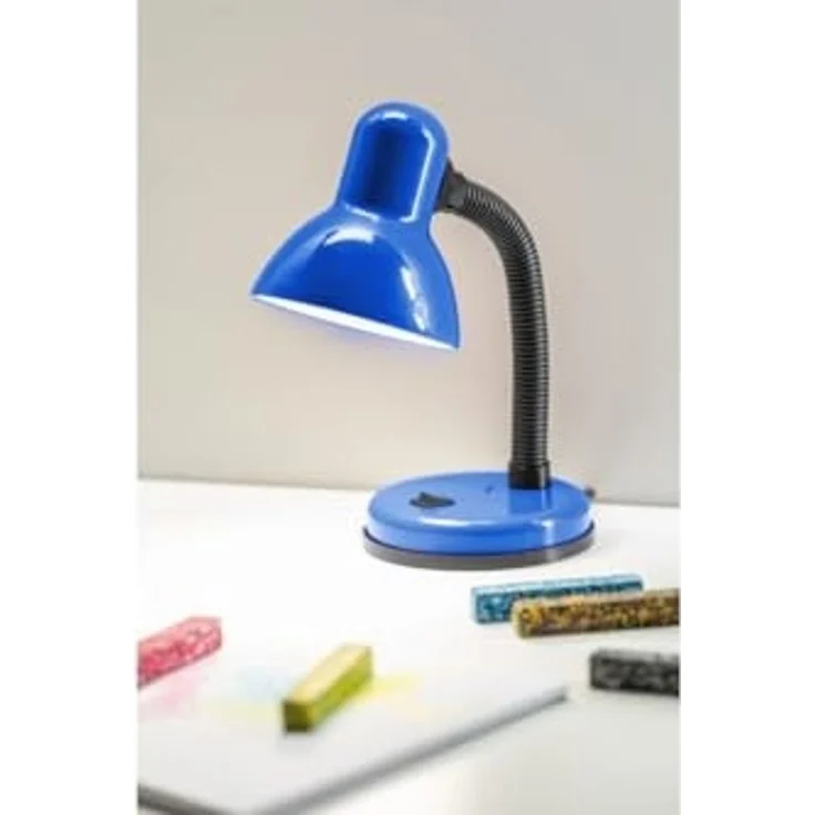 GTV RIO Retro LED Tischlampe E27 Schreibtischleuchte Blau flexibel 40W max 220-240V IP20 Metall Kunststoff Designlampe – Bild 7