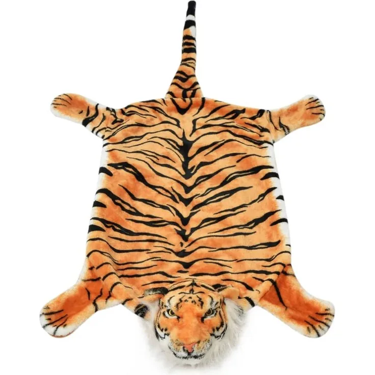 vidaXL Tigerfell Teppich Plüsch 144 cm Braun 80168