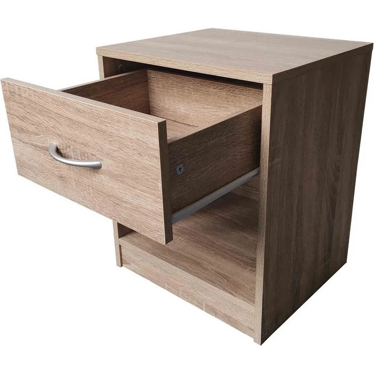 HTI-Living Nachtschrank Nachtschrank 2er Set Nina Sonoma (Set, 2-St, 2 Nachtschränke) Nachttisch Nachtkommode Nachtkonsole – Bild 2