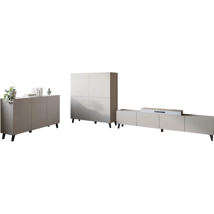 Wohnzimmer-Set Parsea II (Farbe: Cashmerebeige) – Bild 2