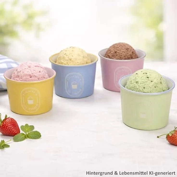 MamboCat Eisschale MamboCat 4er Set Eisbecher Emilia 180ml Ø9cm Steingut bunt Dessert, Steingut – Bild 5