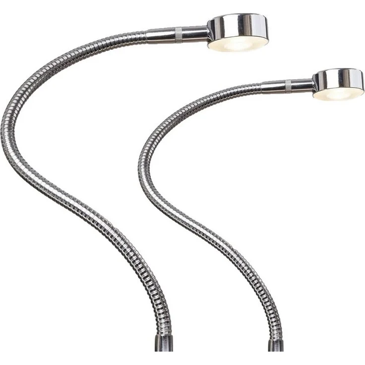 kalb Bettleuchte LED Leseleuchte Bettlampe Flexleuchte chrom silbergrau Touch Schalt, warmweiß – Bild 5
