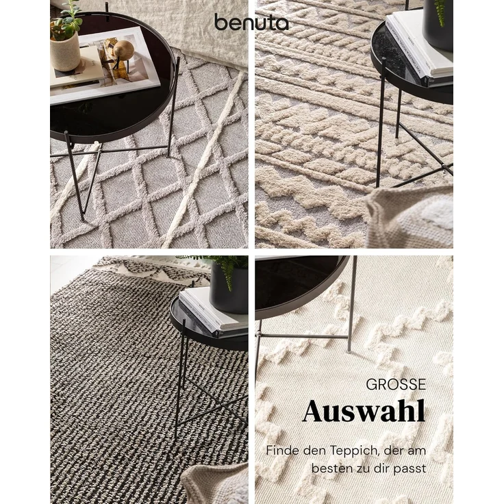 benuta Teppich Oyo, rechteckig, Höhe: 11 mm, Teppich Wohnzimmer, Esszimmer, Schlafzimmer, Flur, Boho, Weich – Bild 7