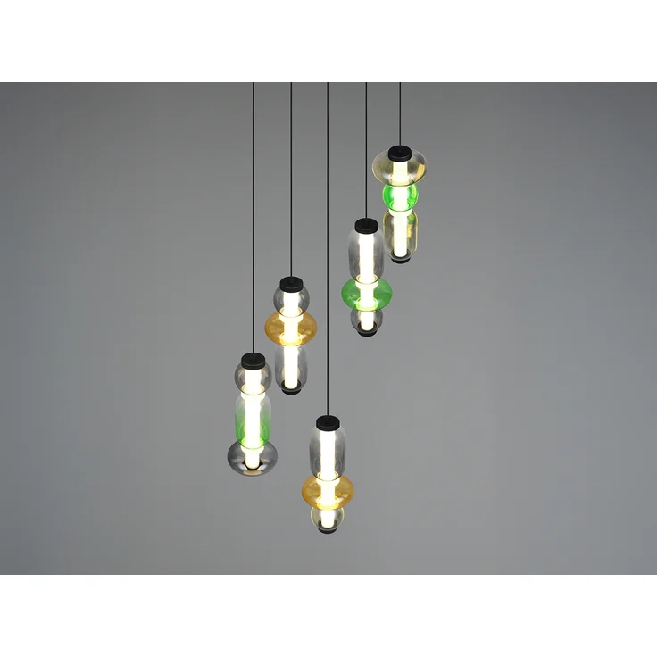 Moderne LED Pendelleuchte MINERVA 5-flammig, höhenverstellbar Ø 42cm – Bild 7