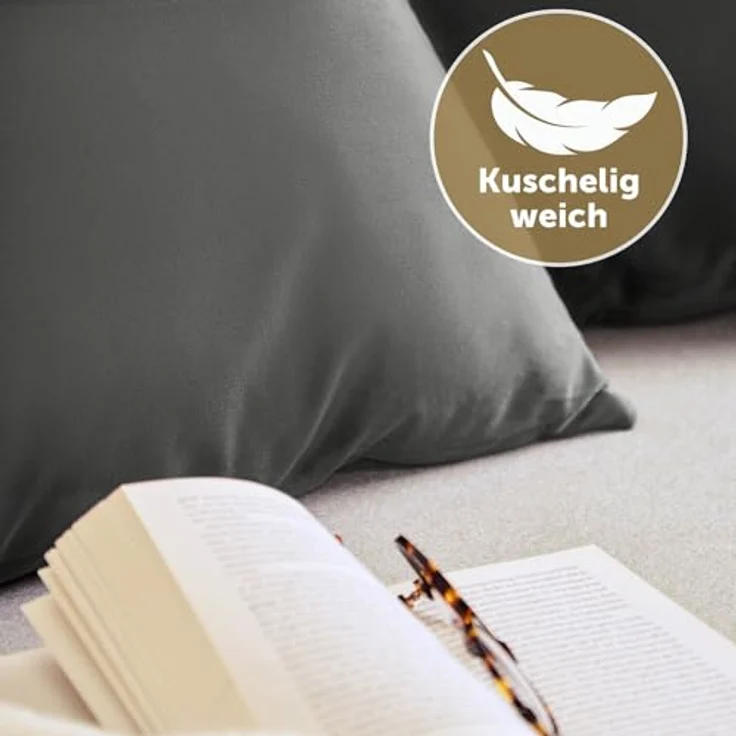 Blumtal Kissenbezug 2er Set - dekorativer Samt Kissenbezug mit verstecktem Reißverschluss, Kissenhülle für Zierkissen, waschbar – Bild 4