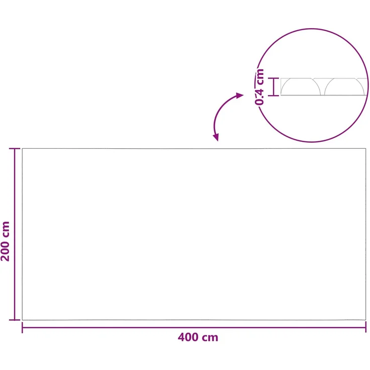vidaXL Sonnendeck für Pools Extra Schwer 400 x 200 cm 400 μm 42034598 – Bild 7