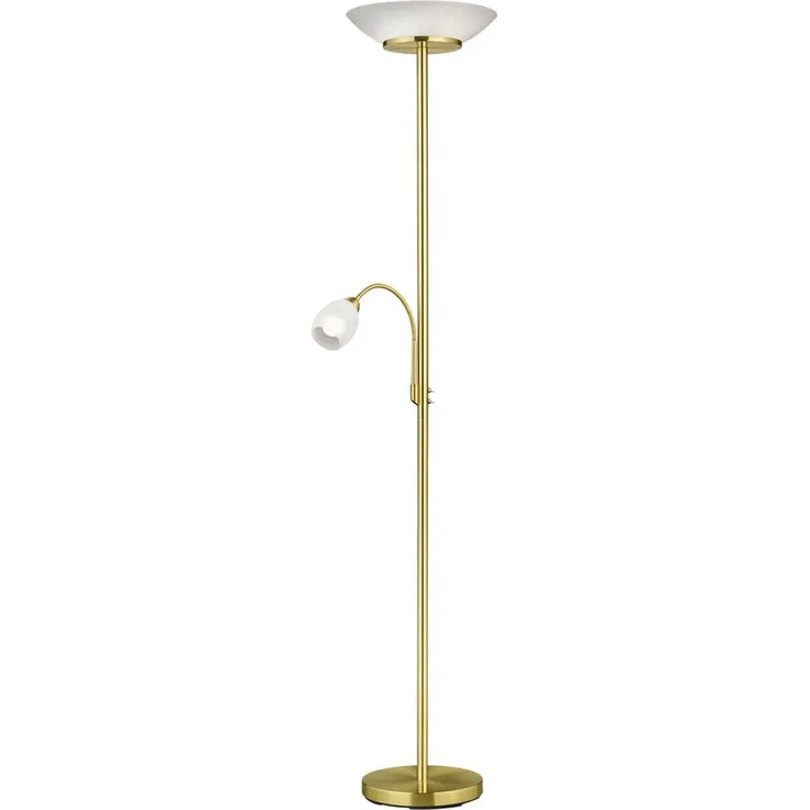 Stehleuchte, Glas, weiß, Flexoarm, H 180 cm