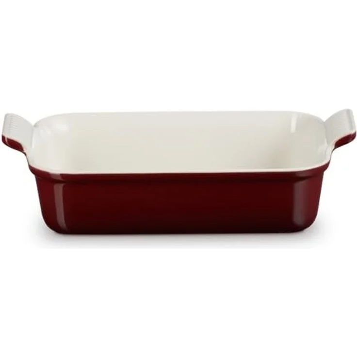 Le Creuset Tradition Rechteckige Auflaufform Steinzeug 32cm garnet – Bild 1