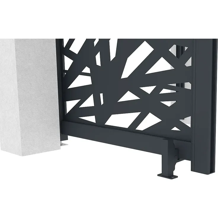Vente-unique - NATAFO Side gate Metall Grau - B 4,6 cm x H 161 cm x L 103 cm – Bild 6