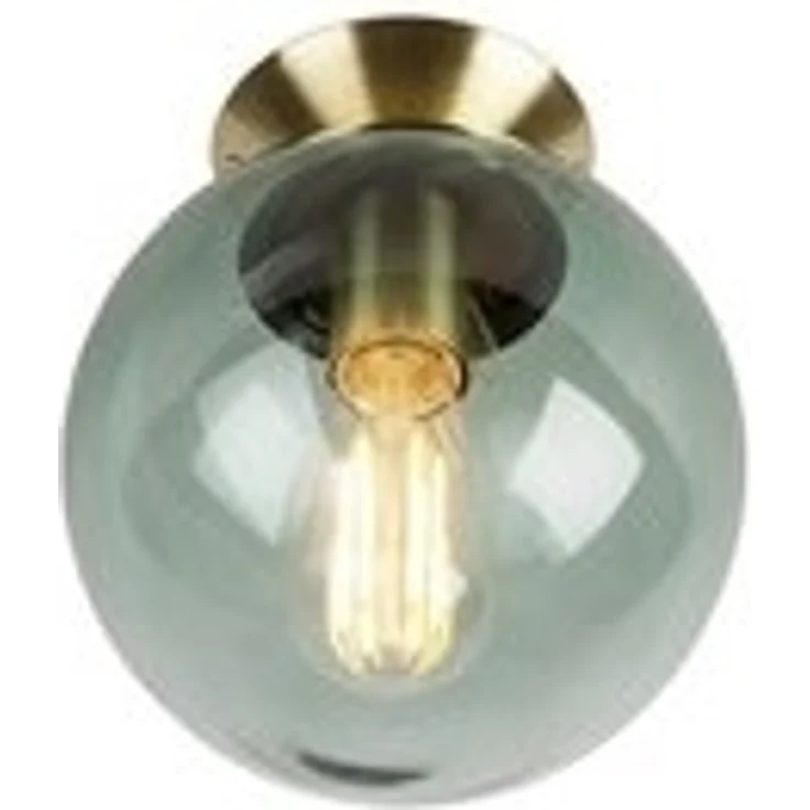 Qazqa Deckenleuchte Pallon, ohne Leuchtmittel, E27, Grün, Art Deco, Glas, 1-flammig – Bild 6