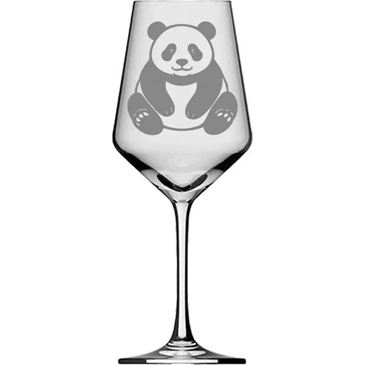 eXODA Weinglas Weinglas Panda - niedlich stilvolles Trinkglas für Weinliebhaber, 1-tlg, Glas, Atemberaubende Darstellung – Bild 1