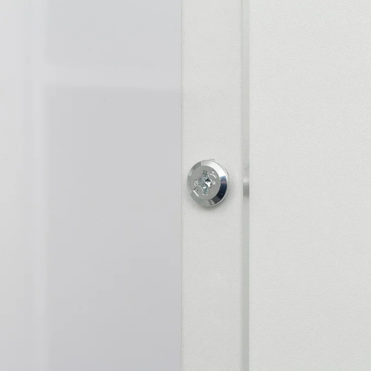 ZUBALIYA Hängeschrank (59,5 x 35 x 182 cm), 2 Türen, LED - Beleuchtung, Stauraum für Wohnbereich, Küche oder Bad entsprechend dem Aufstellort, Weiß – Bild 15