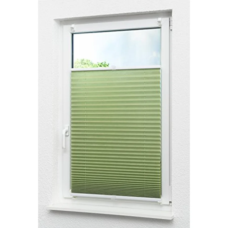 LYSEL® Plissee Klemmen Grasgrün, blickdicht, HxB 130x45cm – Bild 6