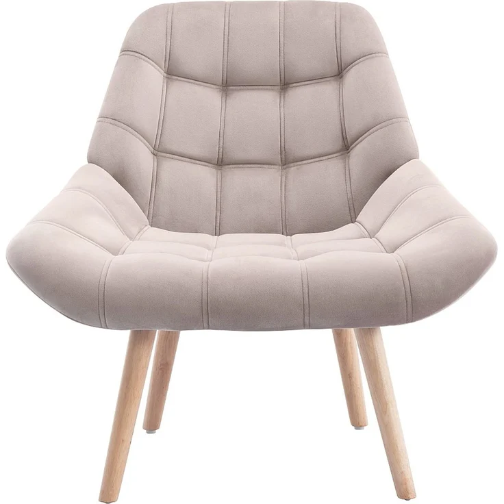 Vente-unique - LUOSTO - Sessel mit gerader Rückenlehne - Holz, Platte - Holz - Beige - 87 x 79 x 83 cm – Bild 3
