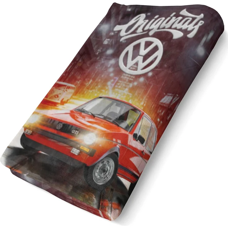 BERONAGE Strandtücher VW Volkswagen Badetuch Golf GTI Rot 75x150 cm, 100% Baumwolle (1-St), Frottee in Velours-Qualität – Bild 5