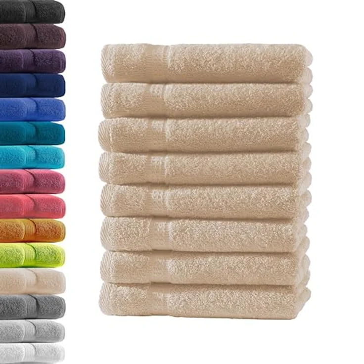 Hometex Premium Textiles Handtuch in Premium Qualität 500 g/m², Feinster Frottier-Stoff 100% Baumwolle, 8x Gästetuch, weich, saugfähig, extra schwer & flauschig - TEST BILD TOP MARKE 2025 – Bild 2