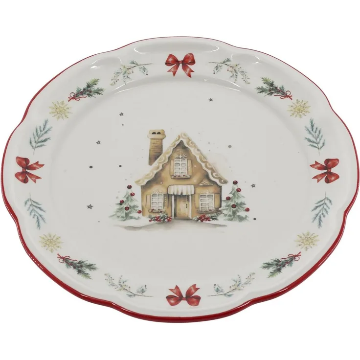 Chic Antique - Teller Frühstücksteller Kuchenteller mit Weihnachtsmotiv 63016633