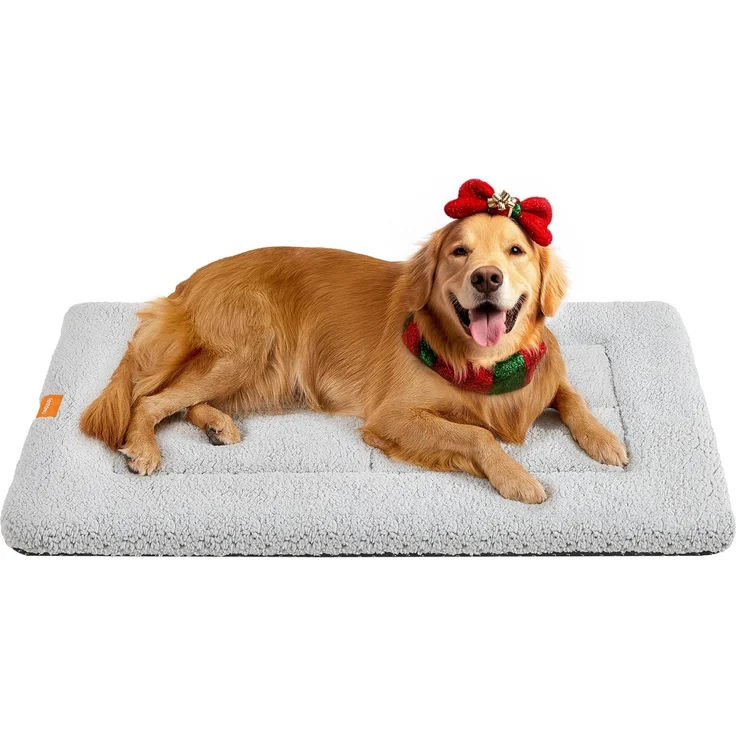 Feandrea Hundedecke, Haustier Decke, für Hunde, Katzen, 120x75 cm, XXL, maschinenwaschbar, trocknergeeignet, rutschfest, hellgrau PPB021G01