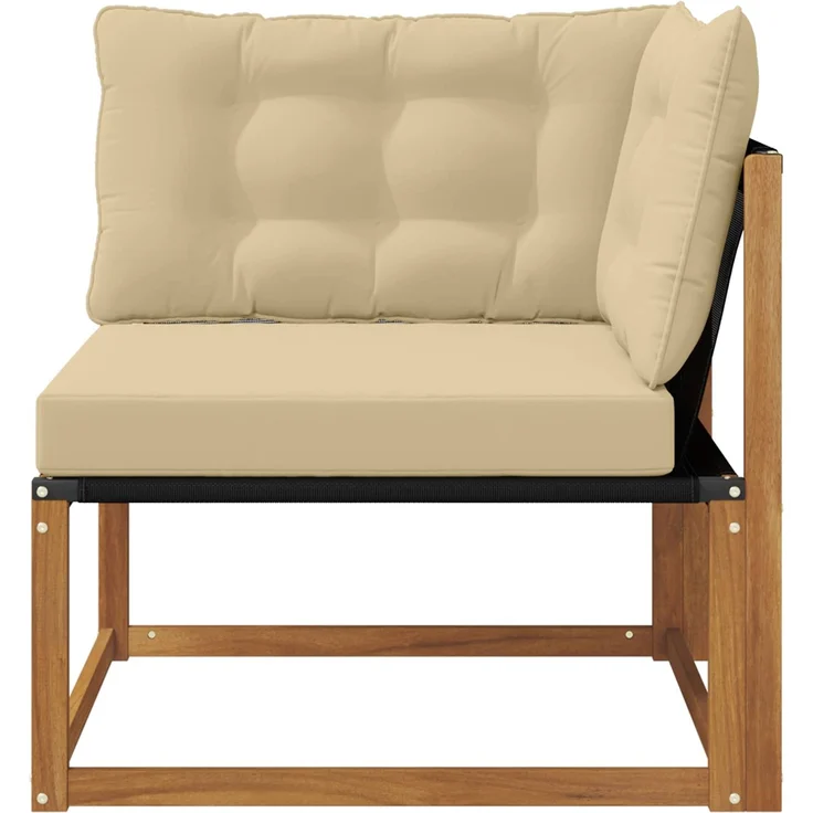 vidaXL Outdoor Ecksofa Massivholz Akazie Natur 900640 – Bild 4