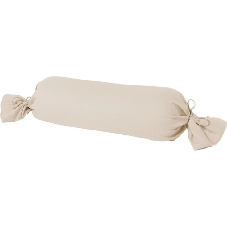 Mako Kissenbezug Feinjersey für Nackenrolle 15 x 40 cm düne – Bild 1