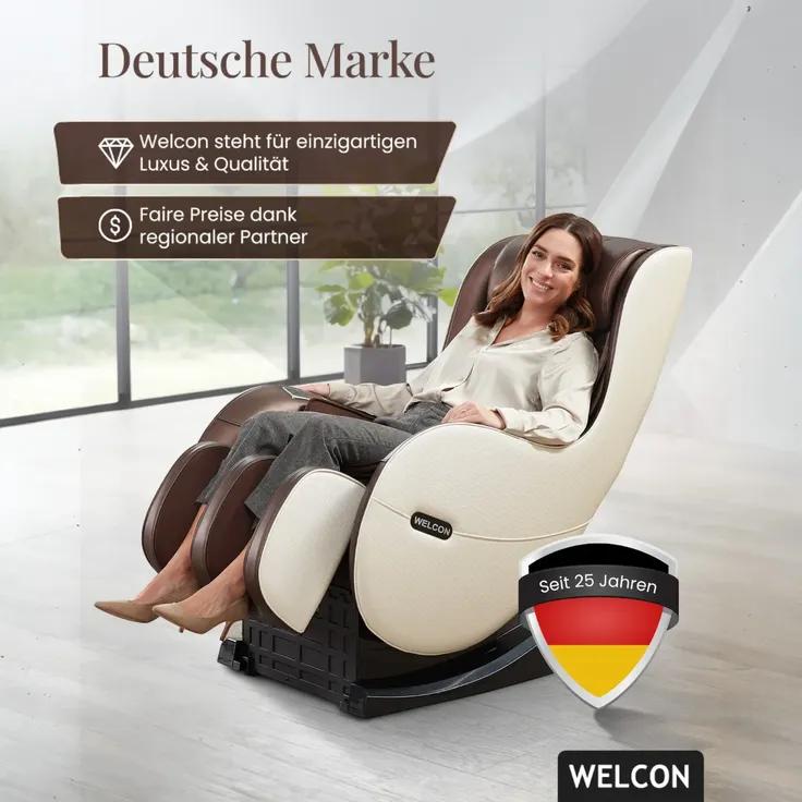 'Easyrelaxx' Massagesessel in Braun-Beige – Bild 2