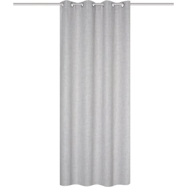 HOME WOHNIDEEN Vorhang Fertigschal LINORA mit Ösen in Leinenstruktur, blickdicht (1 St), halbtransparent, Polyester – Bild 4