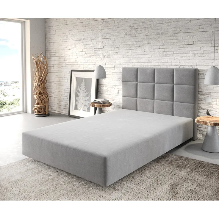 Boxspringgestell Dream-Fine Mikrofaser Grau 120x200 cm