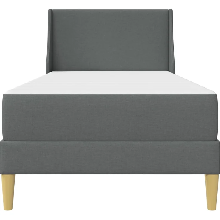 vidaXL Bettgestell mit Matratze Dunkelgrau 80 x 200 cm Polyester 3414705 – Bild 6