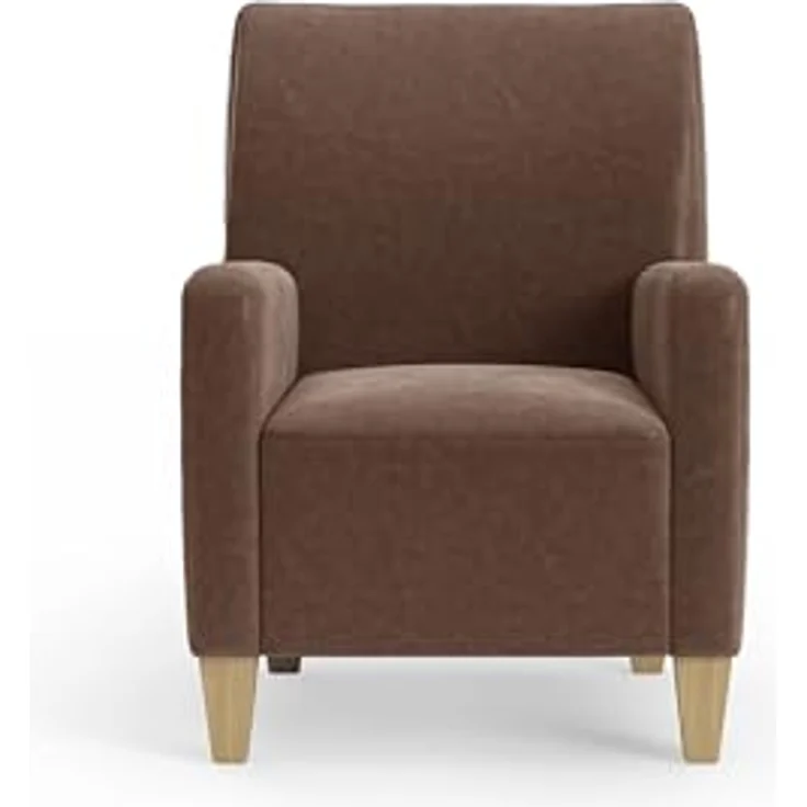Cavadore Sessel Vida / Polstersessel im trendigen Design / 74 x 93 x 81 / Mikrofaser, Hellbraun – Bild 7