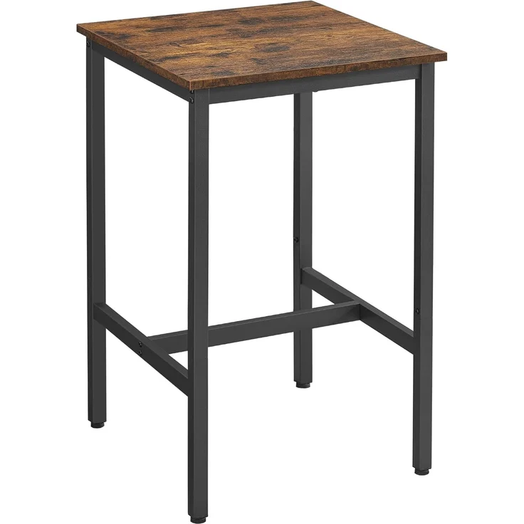 Songmics 'Vasagle' Stehtisch mit stabilem Stahlgestell, vintagebraun-schwarz, 90 x 60 x 60 cm – Bild 1
