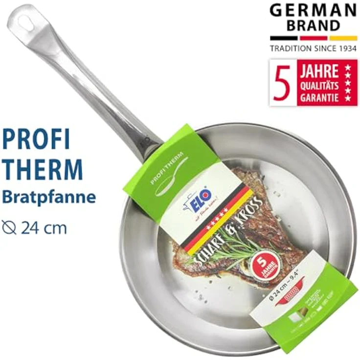 ELO Bratpfanne PROFI THERM D 24 cm silber Pfannen-Set Pfanne Pfannenset – Bild 4