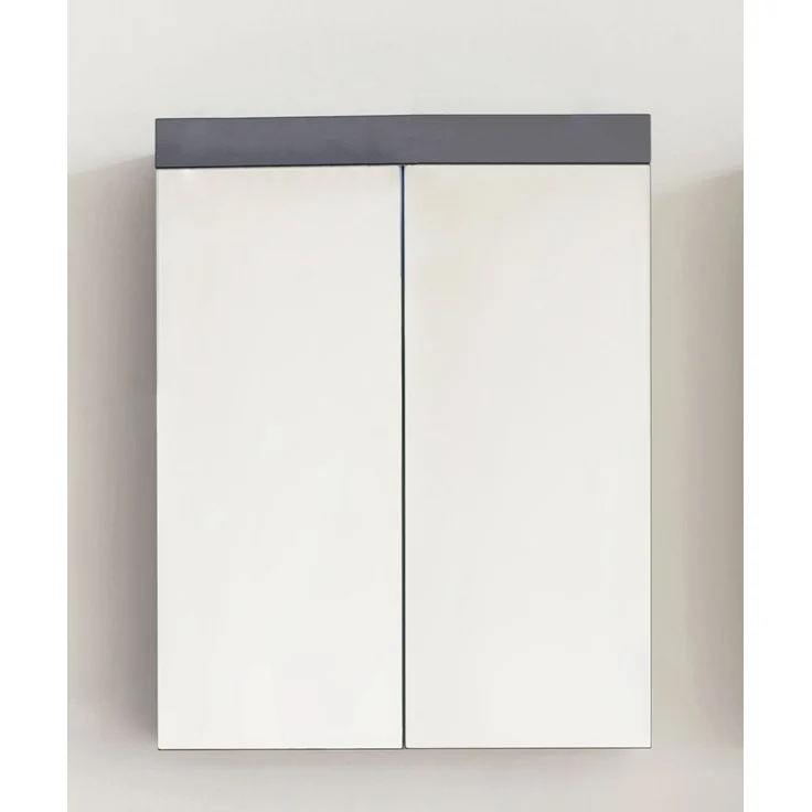 Trendteam 'Amanda' Spiegelschrank, Holz, 77 x 17 x 60 cm, Grau Hochglanz – Bild 4