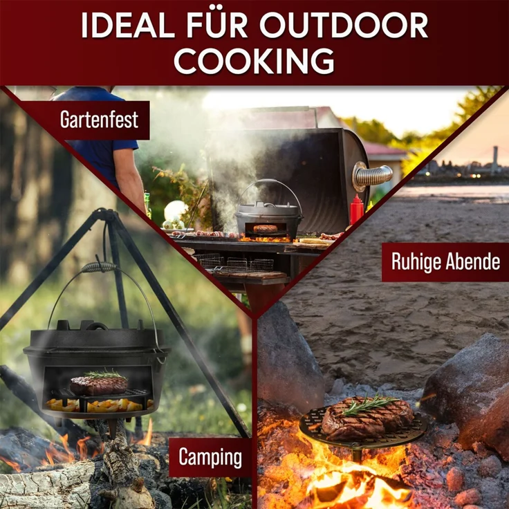 Stapelrost für 12 l Dutch Oven – Einlegerost aus Metall für mehrstöckiges Garen im Feuertopf, hitzebeständig & robust für Grill & Outdoor – Bild 2