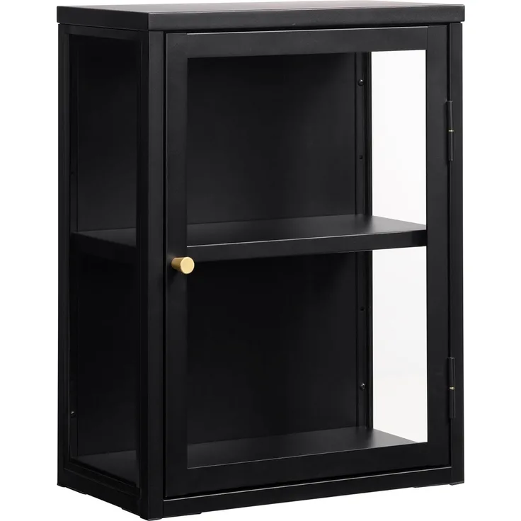 Vitrine >Calella< in Schwarz - 45x60x25 (BxHxT)