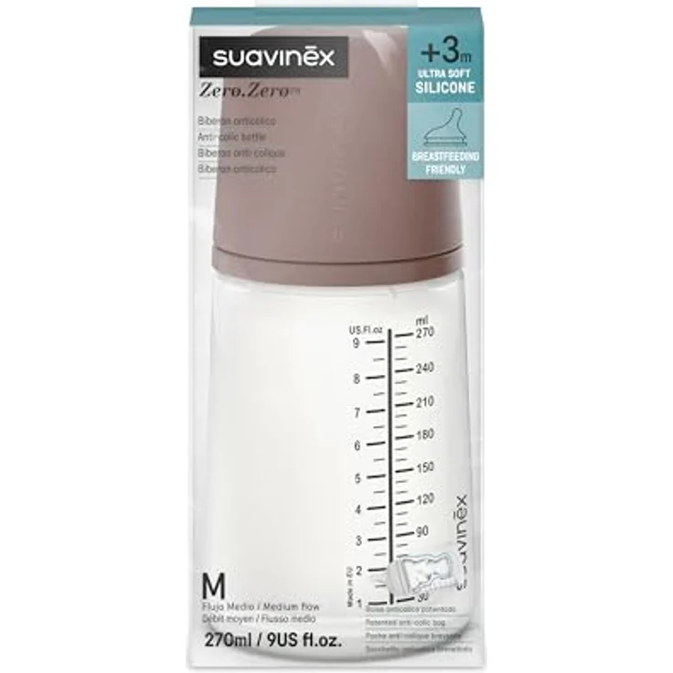 Suavinex Babyflasche - Zero Zero - Medium Flow 270 – Bild 3